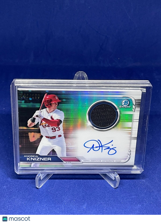 ANDREW KNIZNER 2019 BOWMAN CHROME JERSEY AUTO REFRACTOR PROSPECT #D 82/150