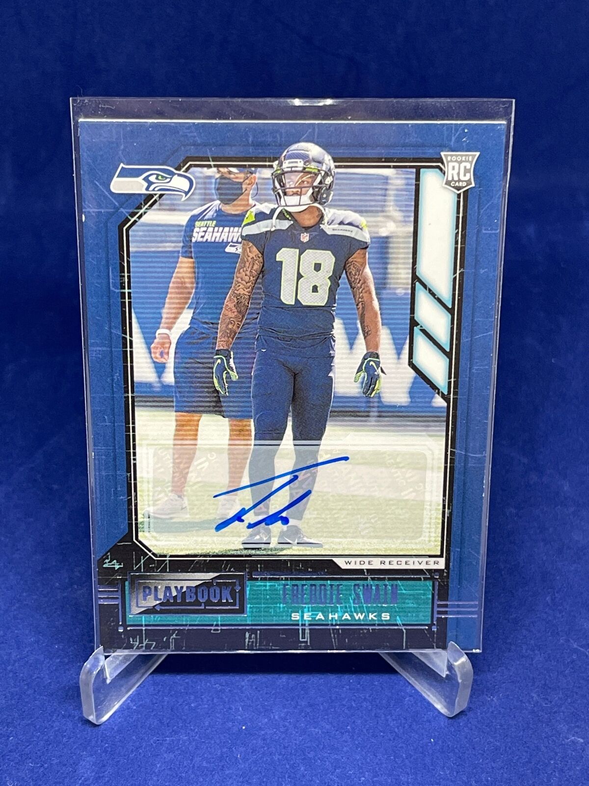 FREDDIE SWAIN 2020 PANINI PLAYBOOK ROOKIE AUTO RC #196