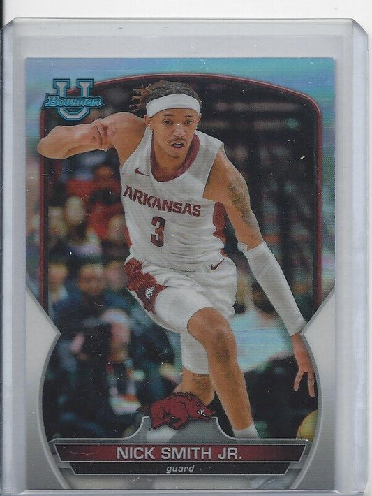 NICK SMITH JR 2023 BOWMAN CHROME 1ST UNIVERSITY SSP PHOTO VARIATION REFRACTOR RC