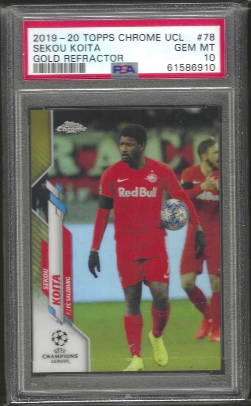 SEKOU KOITA 2019-20 TOPPS CHROME GOLD REFRACTOR RC #D 28/50 PSA 10 GEM POP 5
