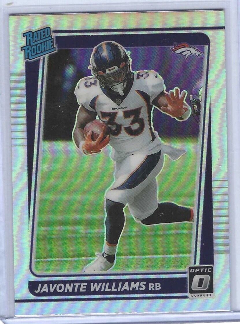 JAVONTE WILLIAMS 2021 PANINI DONRUSS OPTIC SILVER HOLO RATED ROOKIE RC #215