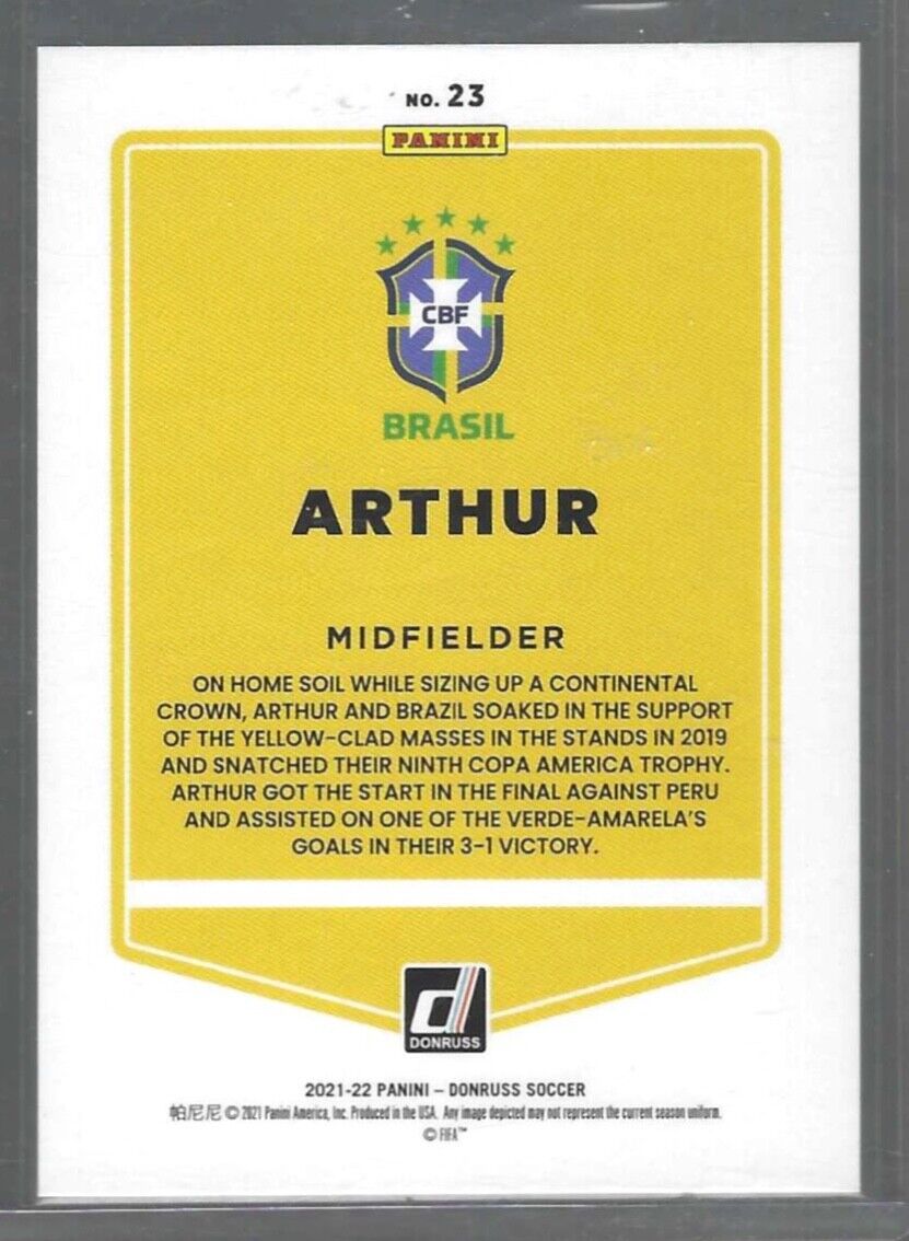 ARTHUR 2021-22 PANINI DONRUSS ROAD TO QATAR PINK LASER FOIL #D 18/25