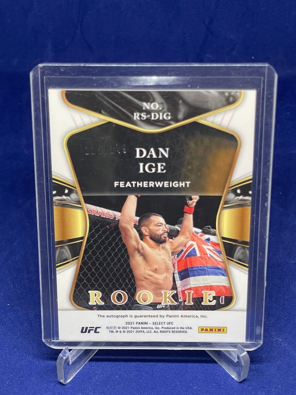 DAN IGE 2021 PANINI SELECT UFC AUTO ROOKIE RC #D 115/149