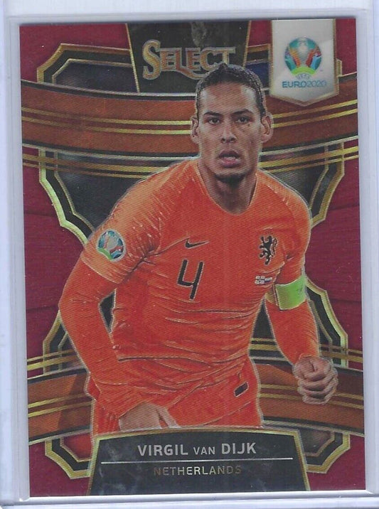 VIRGIL VAN DIJK 2020-21 PANINI SELECT UEFA EURO LEVEL MAROON PRIZM #D 148/165