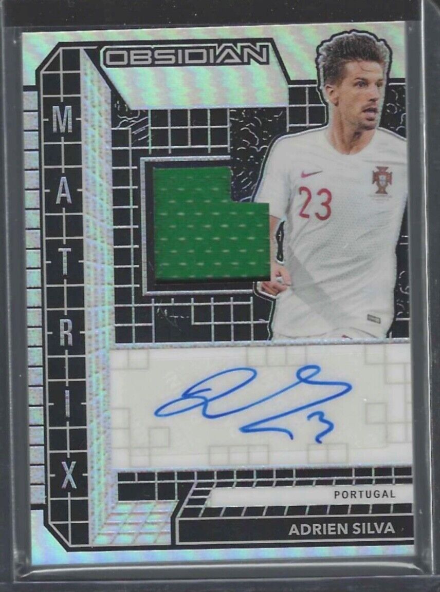 ADRIEN SILVA 2020-21 PANINI OBSIDIAN MATRIX SILVER ETCH PATCH AUTO #D /149