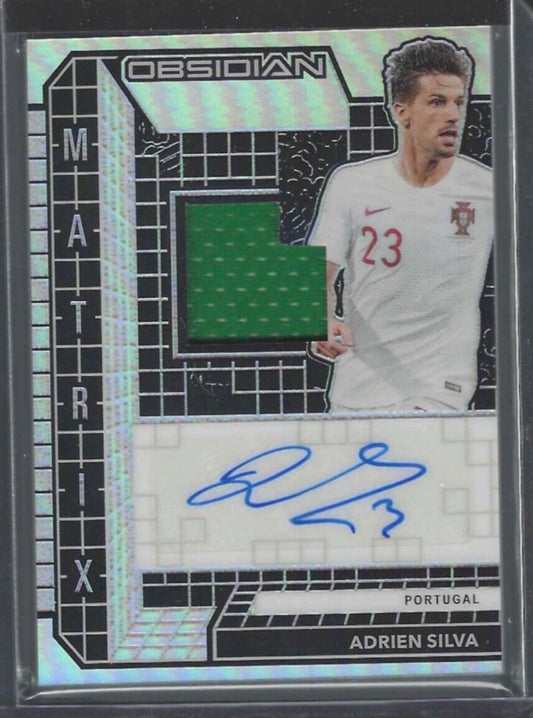 ADRIEN SILVA 2020-21 PANINI OBSIDIAN MATRIX SILVER ETCH PATCH AUTO #D /149