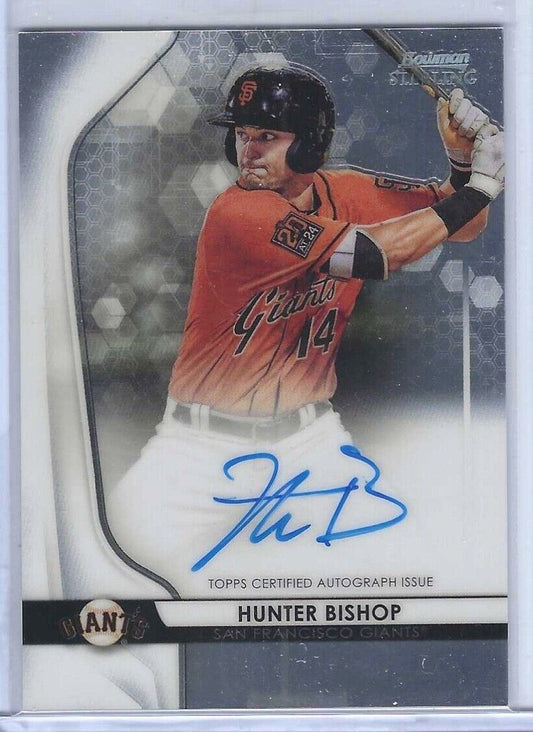HUNTER BISHOP 2020 BOWMAN STERLING PROSPECT AUTO #BSPA-HB