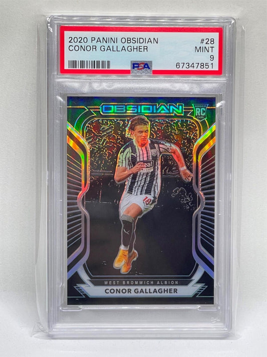 CONOR GALLAGHER 2020 PANINI OBSIDIAN TRUE ROOKIE RC #D 67/195 PSA 9 MINT POP 4