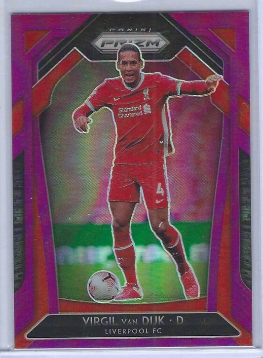 VIRGIL VAN DUK 2020-21 PANINI PRIZM PREMIER LEAGUE EPL PURPLE PRIZM #D 11/99