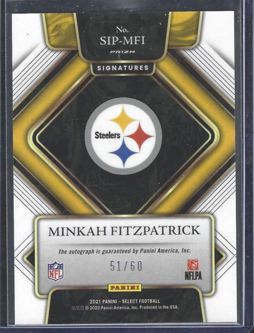 MINKAH FITZPATRICK 2021 PANINI SELECT MAROON PRIZM AUTO #D 51/60