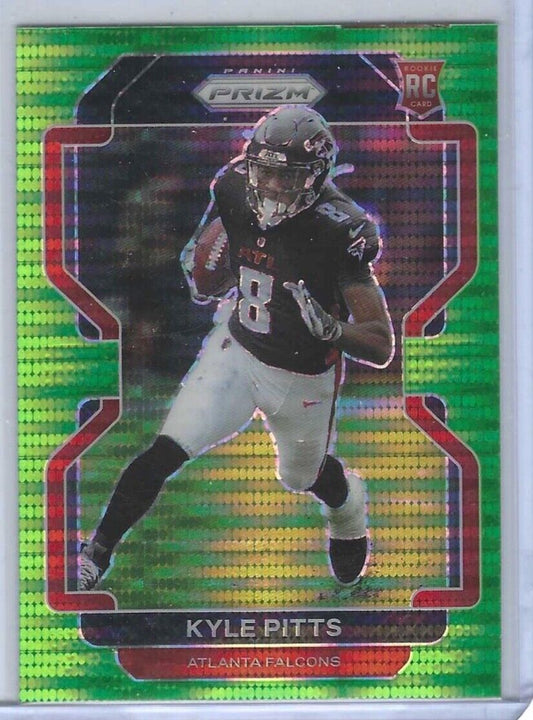 KYLE PITTS 2021 PANINI PRIZM GREEN PULSAR PRIZM ROOKIE RC #341