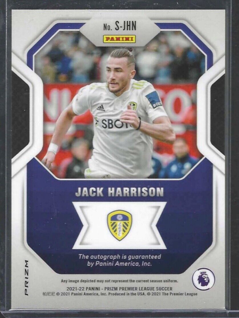 JACK HARRISON 2021-22 PANINI PRIZM EPL BREAKAWAY PULSAR PRIZM AUTO #S-JHN