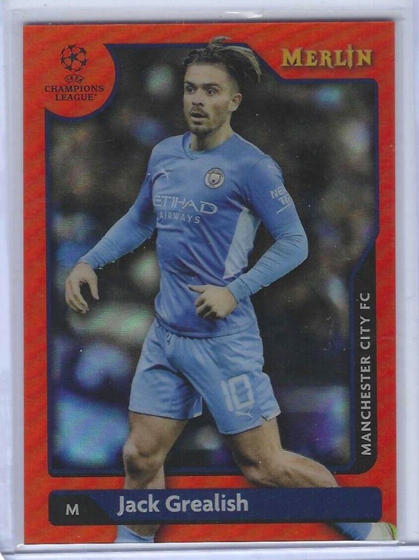 JACK GREALISH 2021-22 TOPPS MERLIN ORANGE REFRACTOR #D 04/25