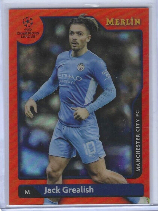 JACK GREALISH 2021-22 TOPPS MERLIN ORANGE REFRACTOR #D 04/25