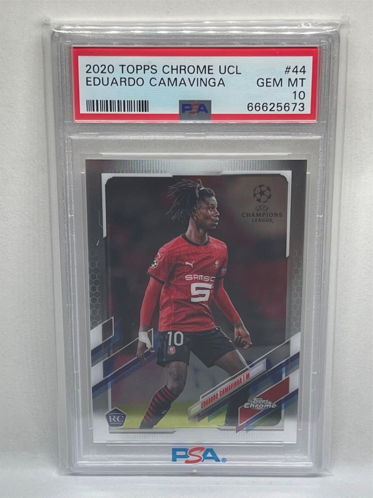 EDUARDO CAMAVINGA 2020 TOPPS CHROME UCL #44 ROOKIE RC PSA 10 GEM MINT