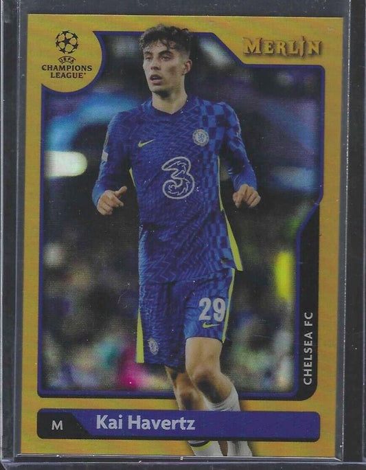 KAI HAVERTZ 2021-22 TOPPS MERLIN GOLD REFRACTOR #D 32/50
