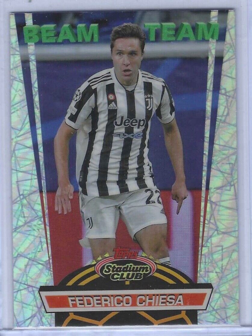 FEDERICO CHIESA 2021-22 TOPPS STADIUM CLUB CHROME BEAM TEAM CASE HIT SP #BT-FC