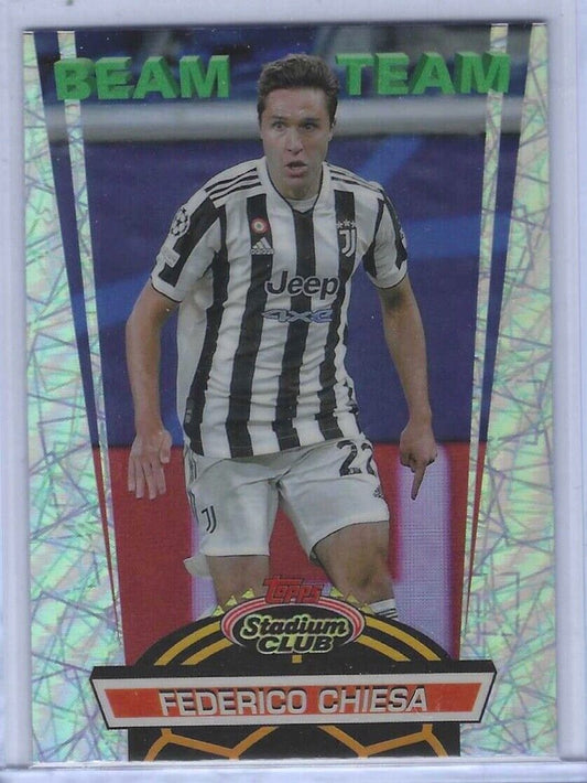 FEDERICO CHIESA 2021-22 TOPPS STADIUM CLUB CHROME BEAM TEAM CASE HIT SP #BT-FC
