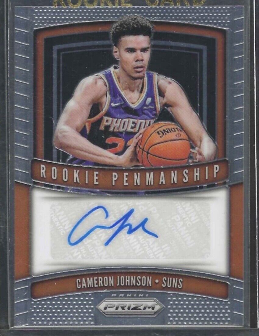 CAMERON JOHNSON 2019-20 PANINI PRIZM ROOKIE PENMANSHIP AUTO RC #RP-CJN