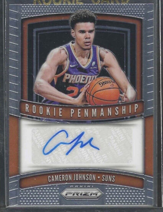 CAMERON JOHNSON 2019-20 PANINI PRIZM ROOKIE PENMANSHIP AUTO RC #RP-CJN