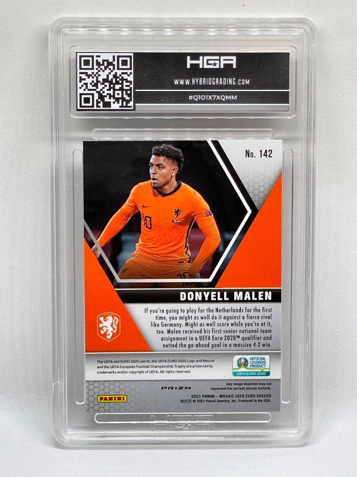 DONYELL MALEN 2020 PANINI MOSAIC UEFA EURO GENESIS #142 ROOKIE RC HGA 9.0 MINT
