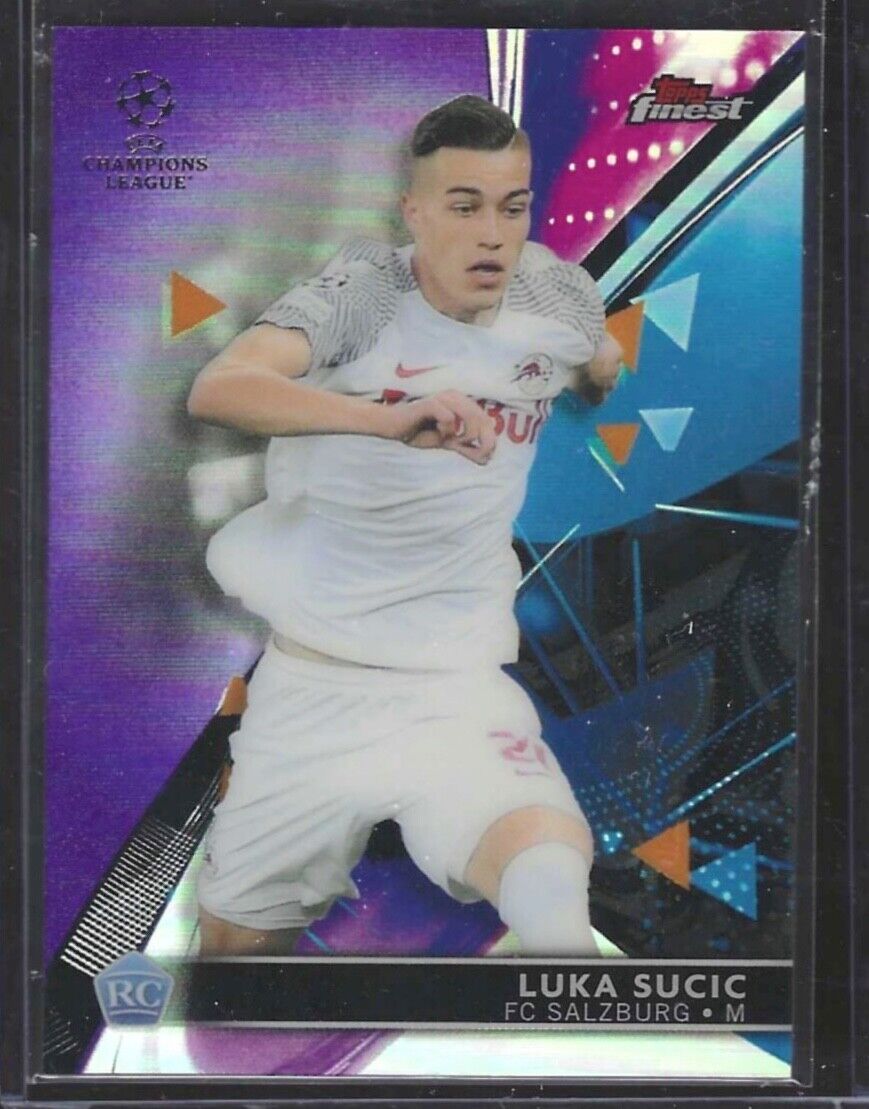 LUKA SUCIC 2021-22 TOPPS FINEST PURPLE REFRACTOR ROOKIE RC #D 022/299