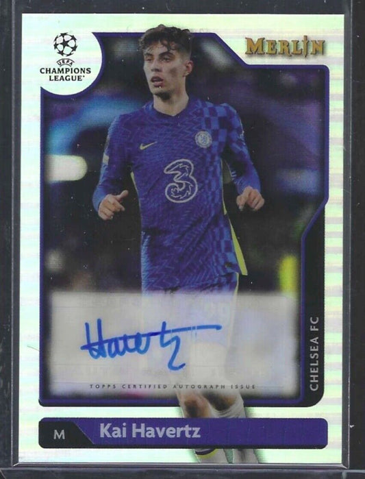 KAI HAVERTZ 2021-22 TOPPS MERLIN UEFA SILVER REFRACTOR AUTO #A-KH