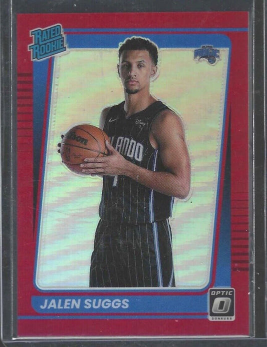 JALEN SUGGS 2021-22 PANINI DONRUSS OPTIC RED HOLO PRIZM RATED ROOKIE RC #D 05/99