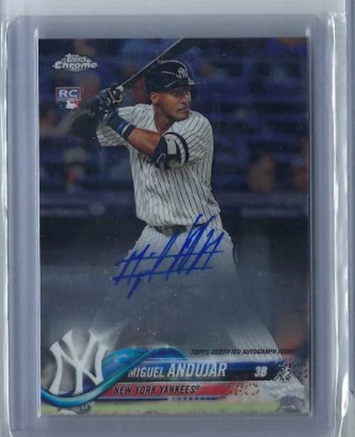 MIGUEL ANDUJAR 2018 TOPPS CHROME ON CARD ROOKIE AUTO RC #RA-MA