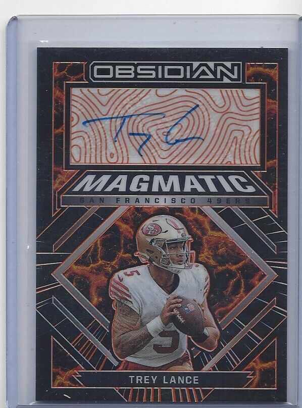 TREY LANCE 2022 PANINI OBSIDIAN MAGMATIC ORANGE ETCH AUTO #D 22/25