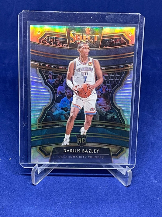 DARIUS BAZLEY 2019-20 PANINI SELECT CONCOURSE SILVER PRIZM ROOKIE RC #80