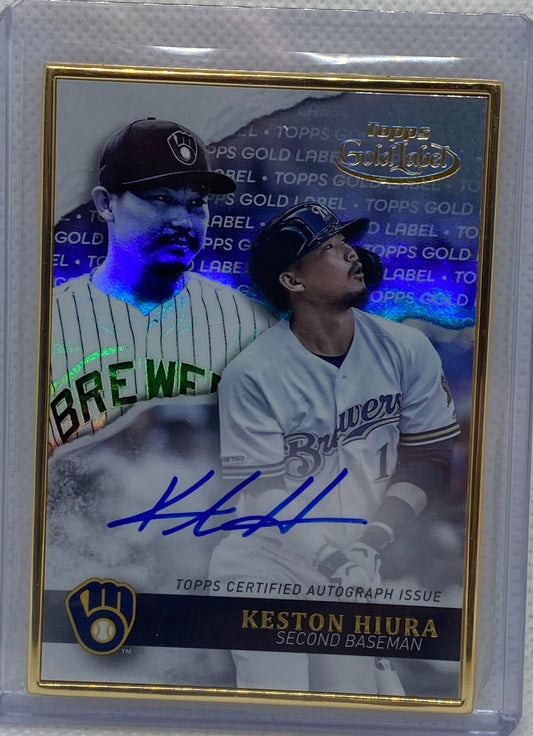 KESTON HIURA 2020 TOPPS GOLD LABEL FRAMED ON CARD AUTO #GLA-KH