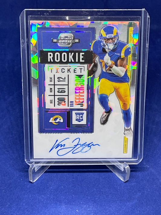 VAN JEFFERSON 2020 PANINI CONTENDERS OPTIC CRACKED ICE TICKET ONCARD AUTO RC /27