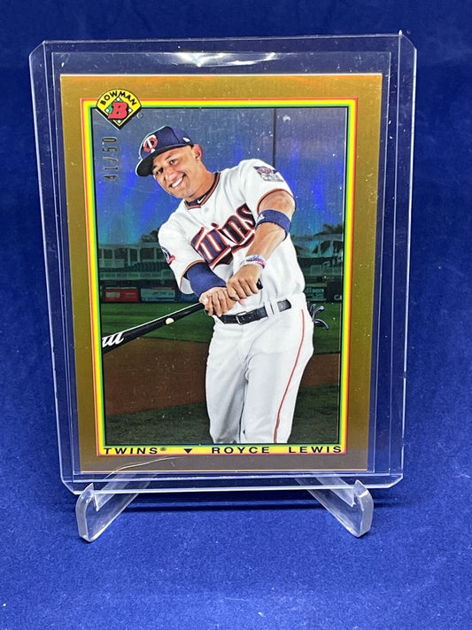 ROYCE LEWIS 2019 BOWMAN 1990 GOLD REFRACTOR PROSPECT #D 41/50