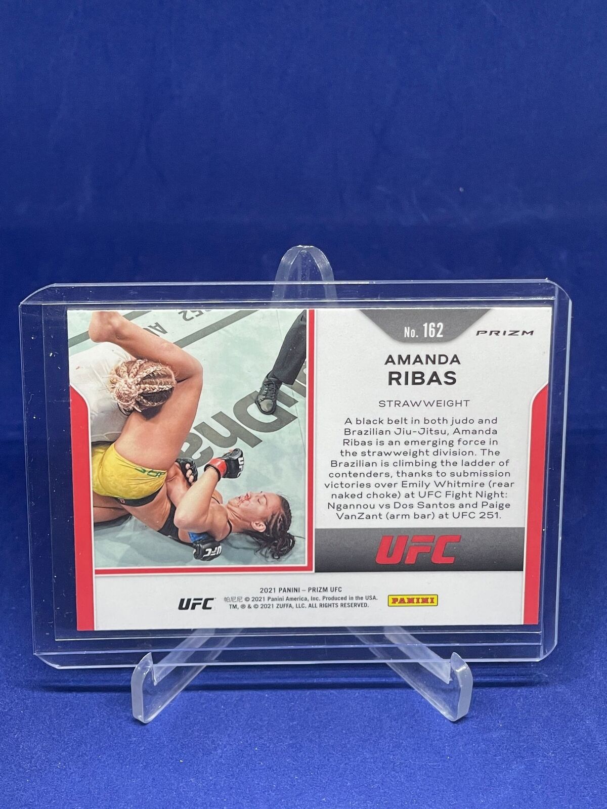 AMANDA RIBAS 2021 PANINI PRIZM UFC SILVER PRIZM #162