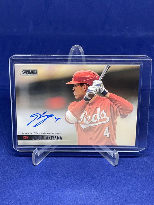 SHOGO AKIYAMA 2021 STADIUM CLUB ON CARD AUTO