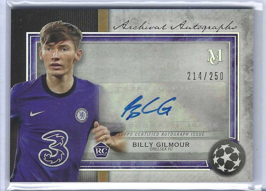 BILLY GILMOUR 2020-21 TOPPS MUSEUM COLLECTION ROOKIE AUTO RC #D 214/250