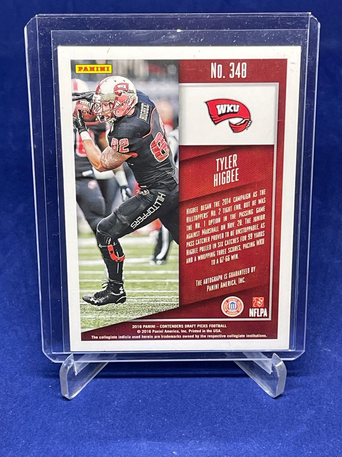 TYLER HIGBEE 2016 PANINI CONTENDERS DRAFT PICKS COLLEGE TICKET AUTO RC #348