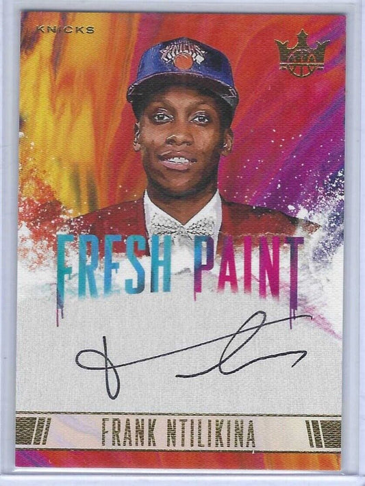 FRANK NTILIKINA 2017-18 PANINI COURT KINGS FRESH PAINT ROOKIE AUTO RC #D 158/200