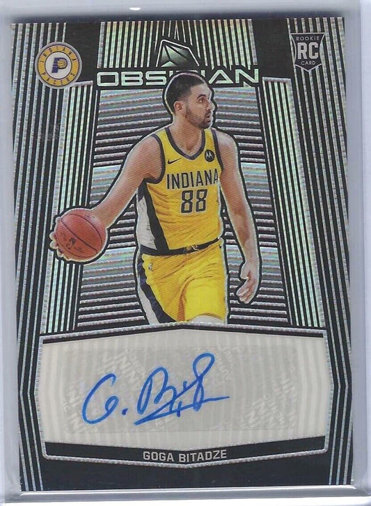 GOGA BITADZE 2019-20 PANINI OBSIDIAN SILVER PRIZM ROOKIE AUTO RC #D 86/99