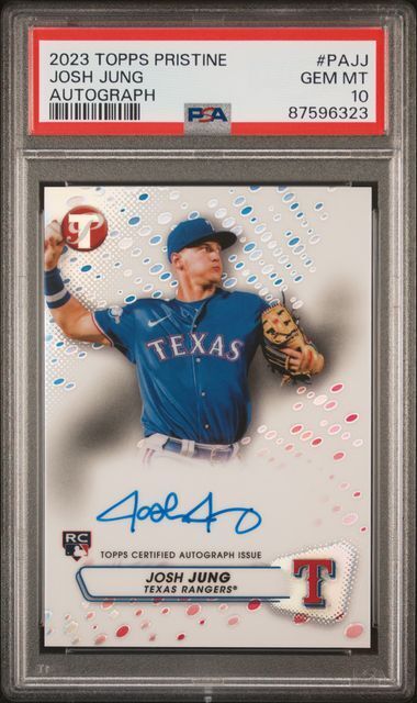 JOSH JUNG 2023 TOPPS PRISTINE ON CARD AUTO REFRACTOR RC #PAJJ PSA 10 GEM MINT