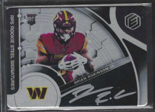 BRIAN ROBINSON JR 2022 PANINI ELEMENTS ROOKIE STEEL ON CARD AUTO RC #D 182/199