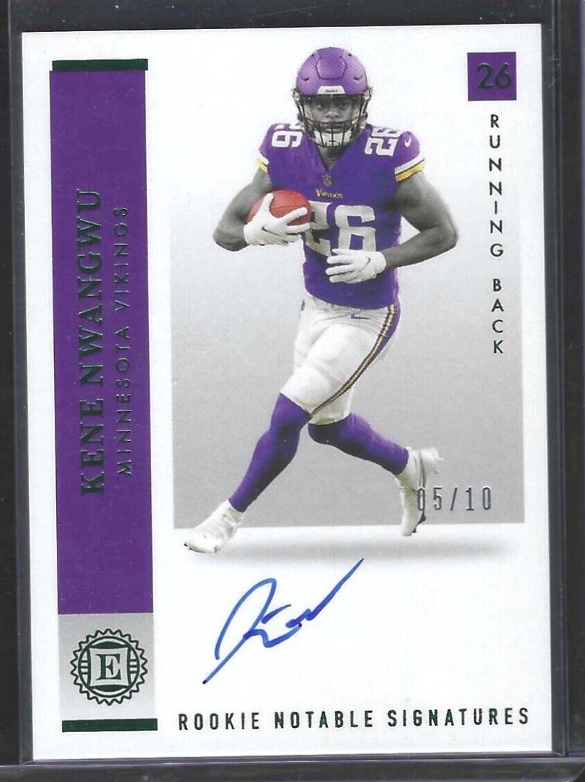 KENE NWANGWU 2021 PANINI ENCASED GREEN FOIL ROOKIE AUTO RC #D 05/10