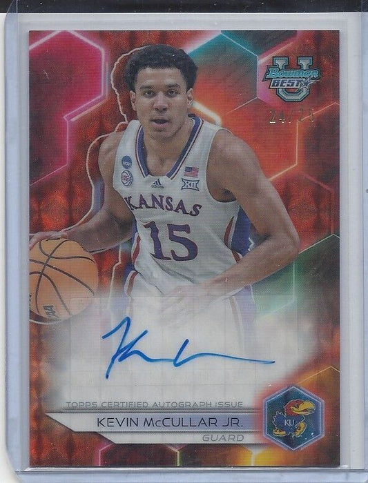 KEVIN MCCULLAR 2023 BOWMAN'S BEST UNIVERSITY ORANGE GEOMETRIC REFRACTOR AUTO /25