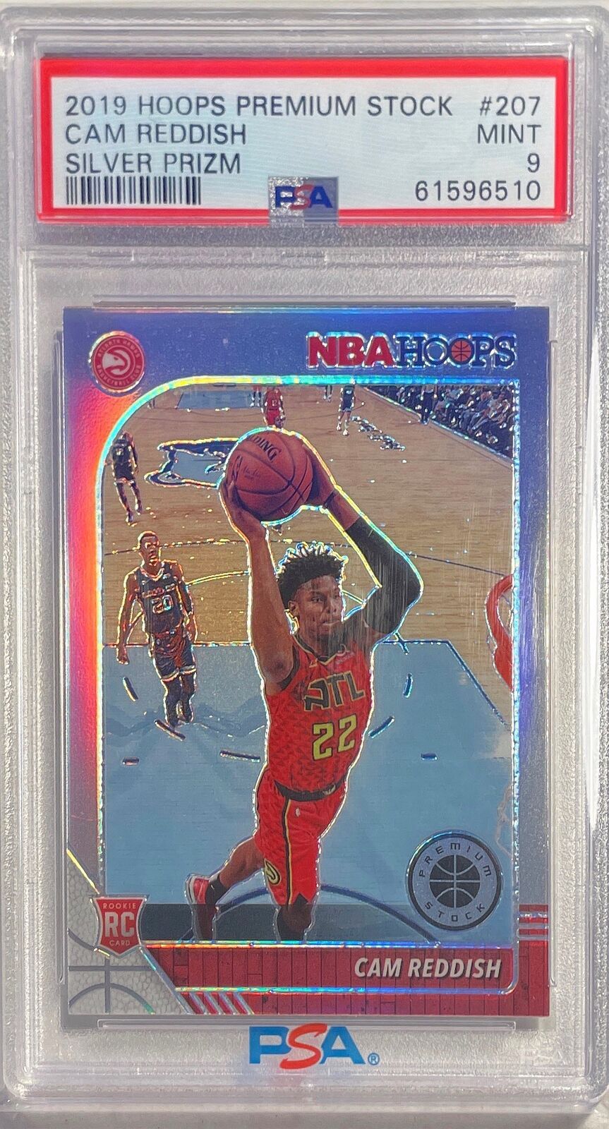CAM REDDISH 2019-20 PANINI HOOPS PREMIUM STOCK SILVER PRIZM RC #207 PSA 9 MINT