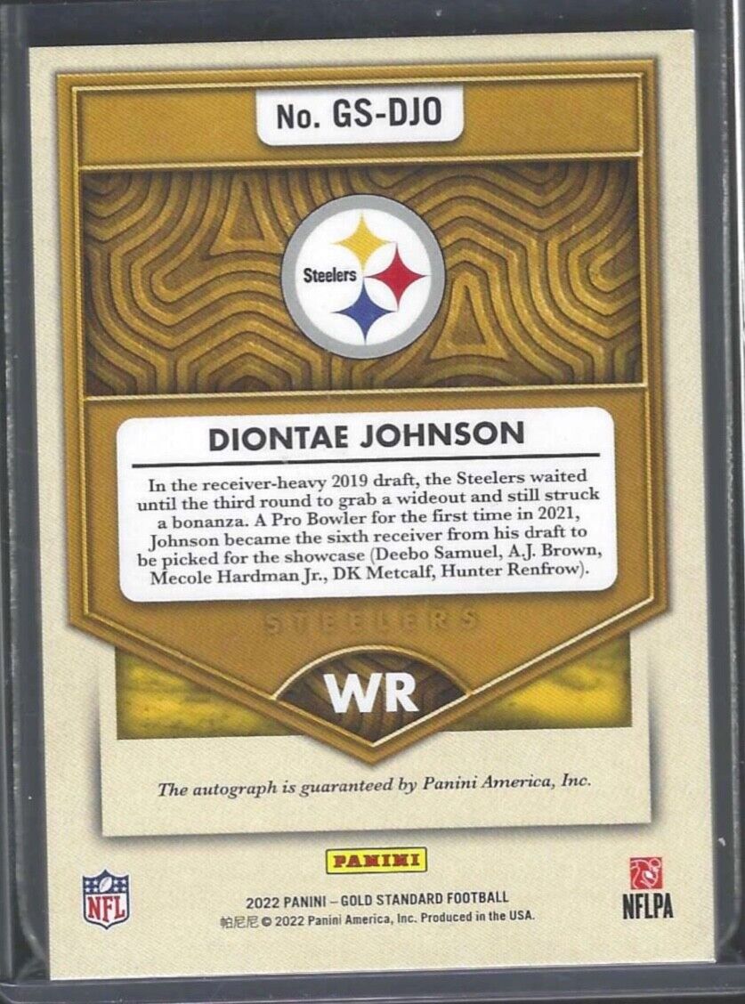 DIONTAE JOHNSON 2022 PANINI GOLD STANDARD GOLD STRIKE AUTO #D 51/75