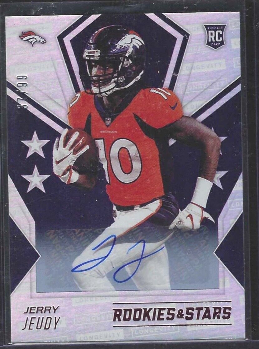JERRY JUEDY 2020 PANINI ROOKIES AND STARS SILVER FOIL ROOKIE AUTO RC #D 37/99
