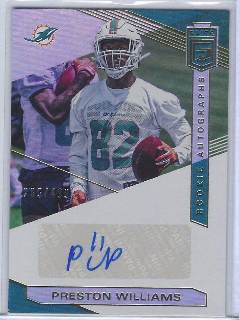 PRESTON WILLIAMS 2019 PANINI DONRUSS ELITE ROOKIE AUTO RC #D 265/499