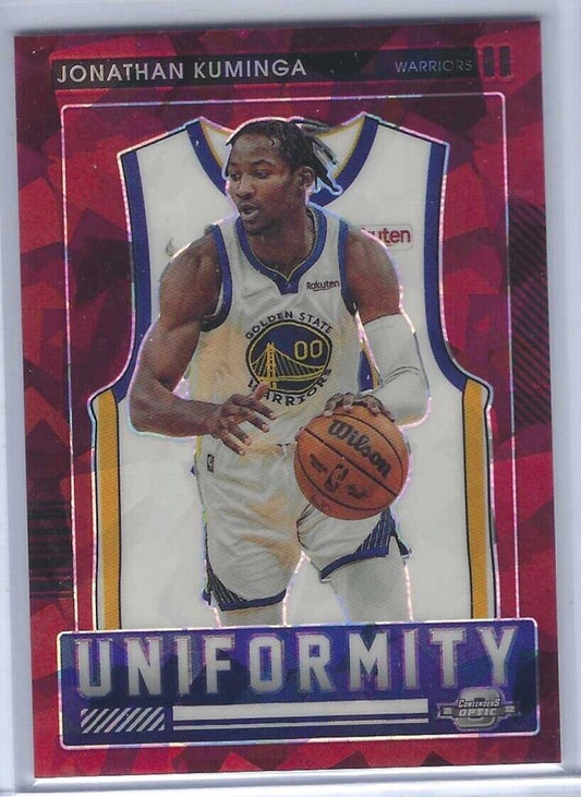 JONATHAN KUMINGA 2021 PANINI OPTIC CONTENDERS RED CRACKED ICE UNIFORMITY RC #25