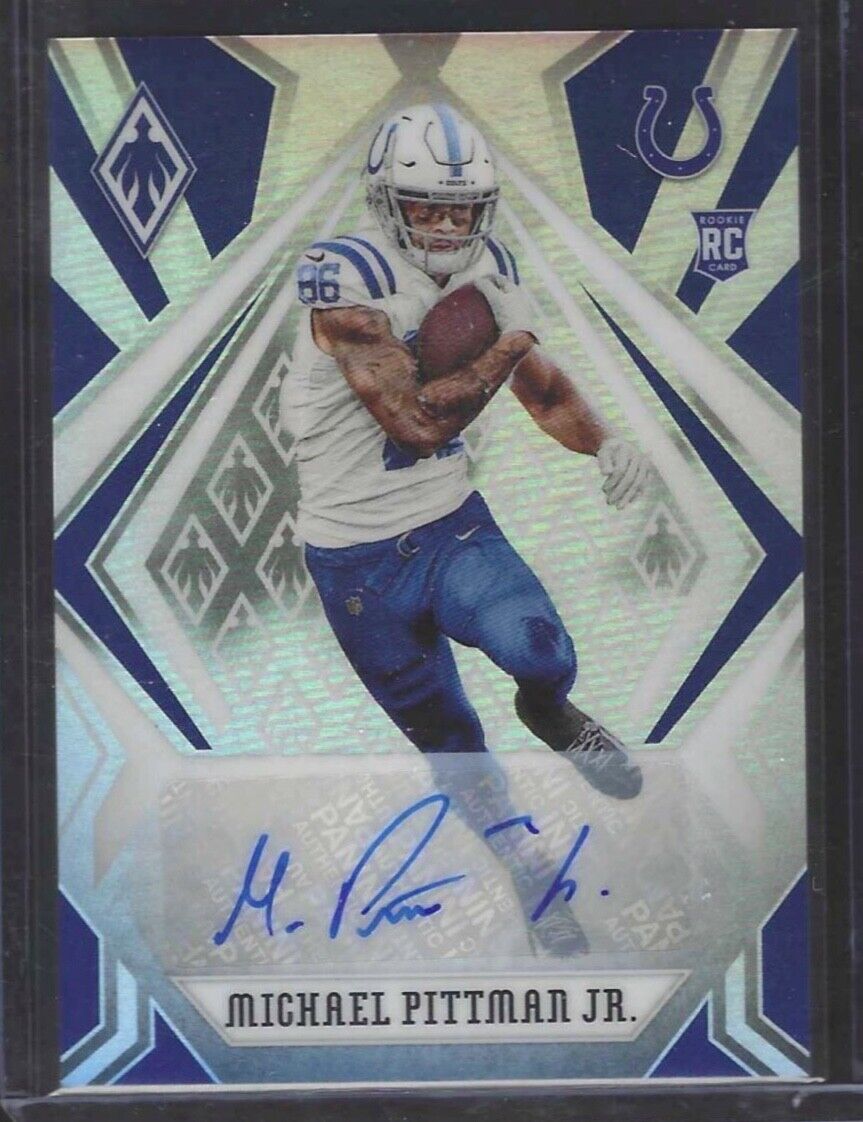 MICHAEL PITTMAN JR 2020 PANINI PHOENIX SILVER PRIZM ROOKIE AUTO RC #122